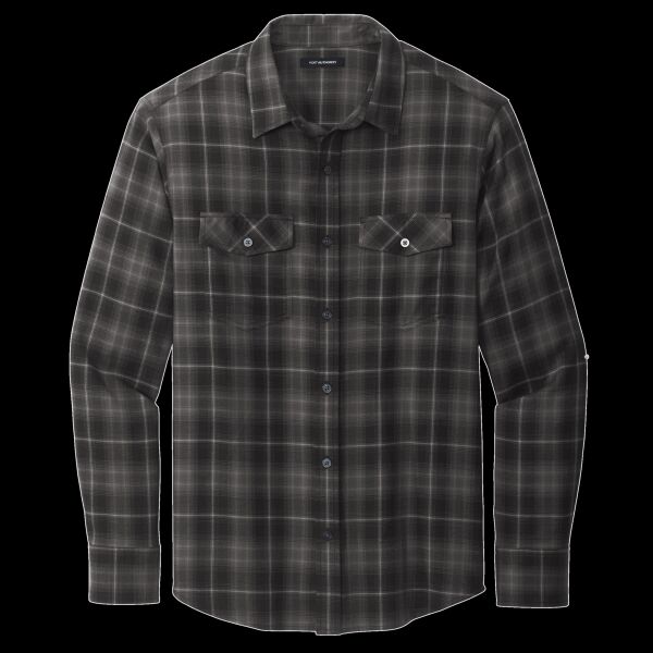 Long Sleeve Ombre Plaid Shirt Thumbnail