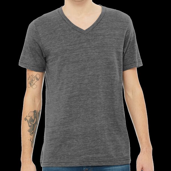 Unisex Textured Jersey V Neck Tee Thumbnail