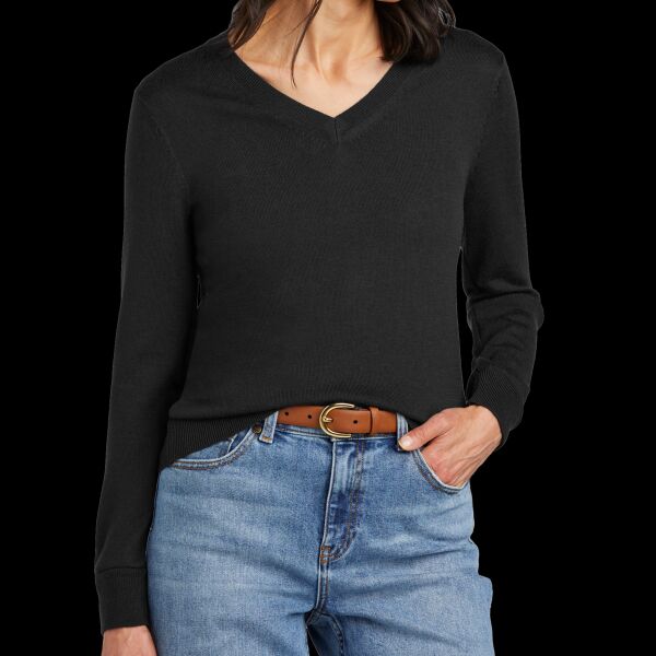 Women's Washable Merino V Neck Sweater Thumbnail