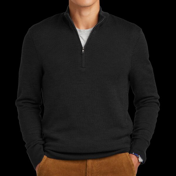 Washable Merino Birdseye 1/4 Zip Sweater Thumbnail