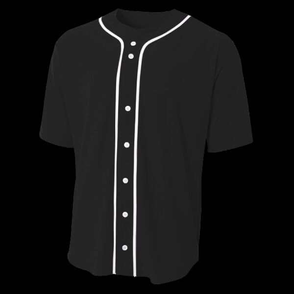 Short Sleeve Full Button Baseball Top Thumbnail