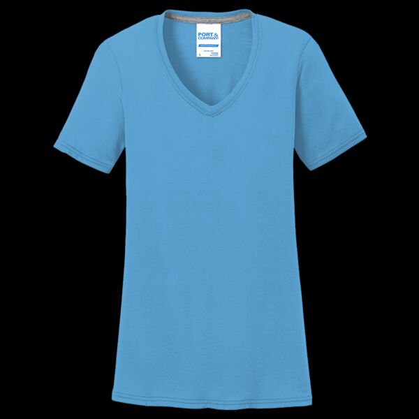 Women's Performance Blend V Neck Tee Thumbnail