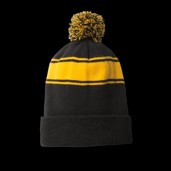 Stripe Pom Pom Beanie Thumbnail