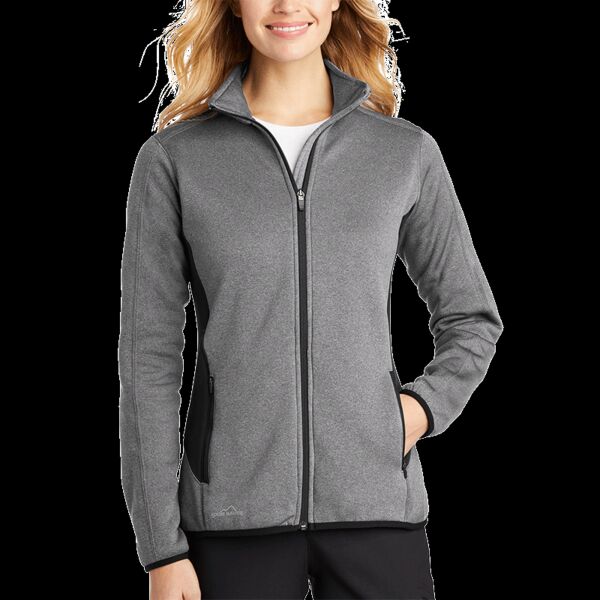 Women's Full Zip Heather Stretch Fleece Jacket Thumbnail