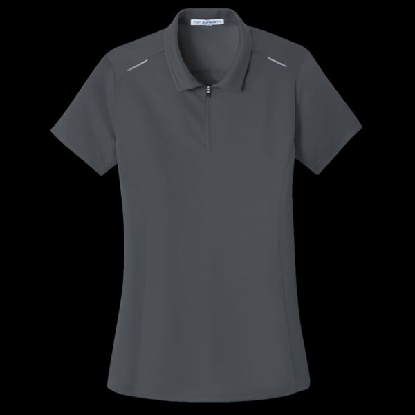 Women's Pinpoint Mesh Zip Polo Thumbnail