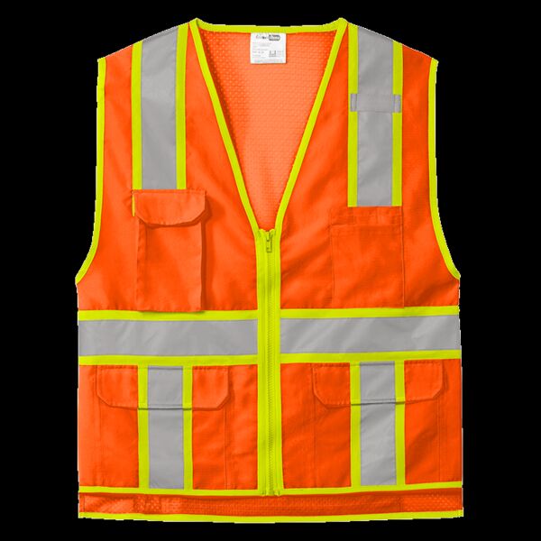 Ansi 107 Class 2 Surveyor Zippered Two Tone Vest Thumbnail