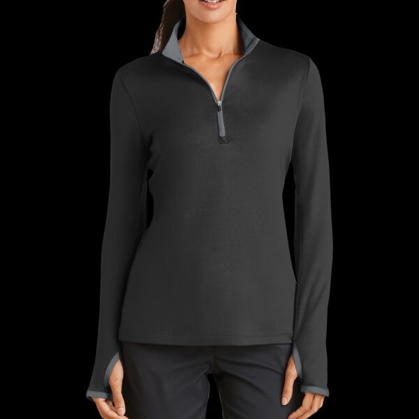 Ladies Dri FIT Stretch 1/2 Zip Cover Up Thumbnail