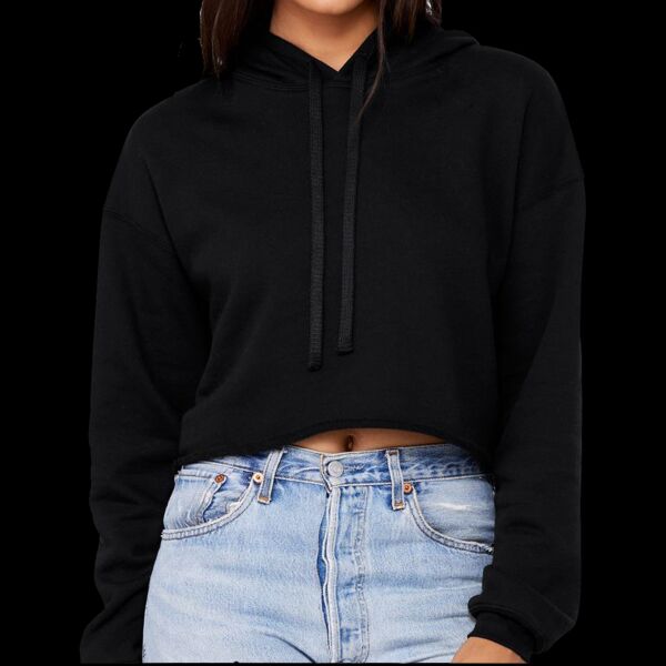 Women's Sponge Fleece Cropped Fleece Hoodie Thumbnail